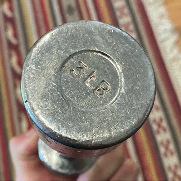 Silver Dumbbell 3 LB weight - Picture 2 of 4